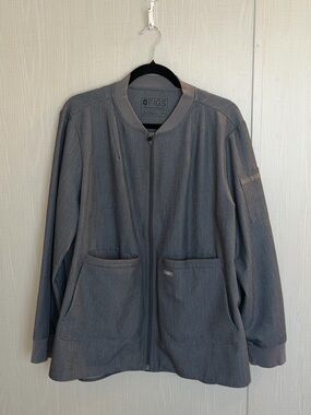 FIGS Technical Collection Gray Full Zip Scrub Jacket W18SW1007 Size XXL